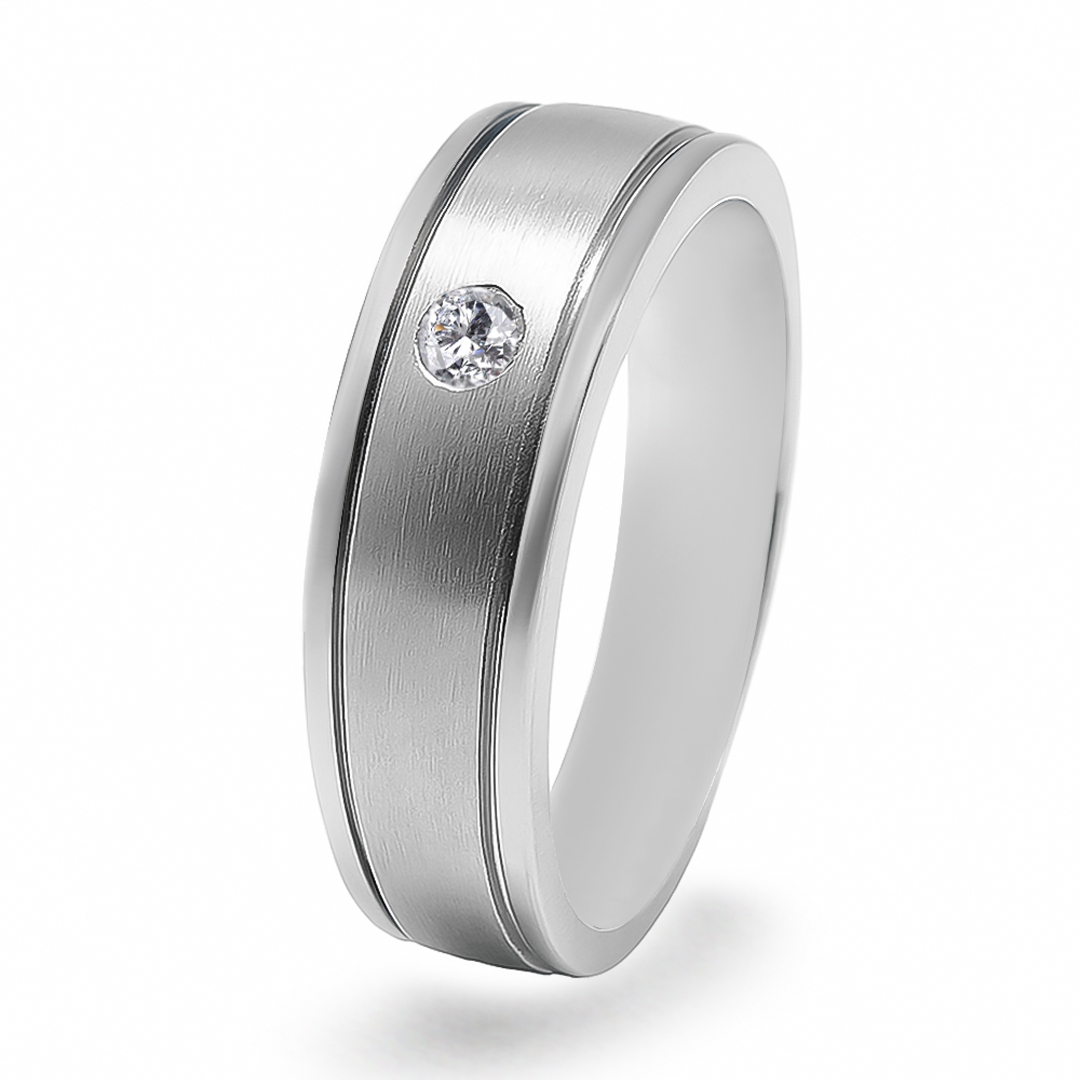 Palladium Diamond Ring GR-788