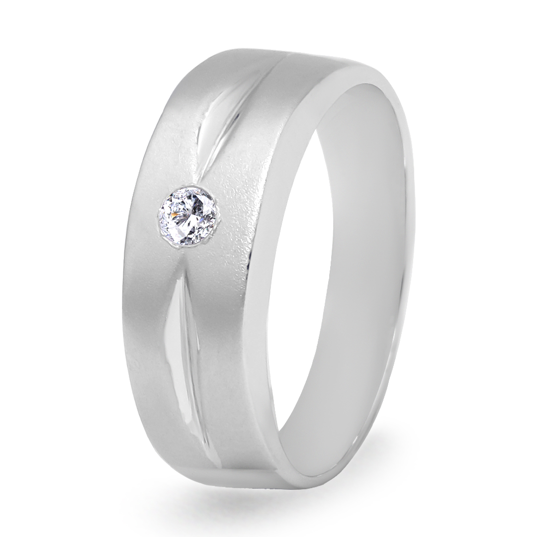 Palladium Diamond Ring GR-822