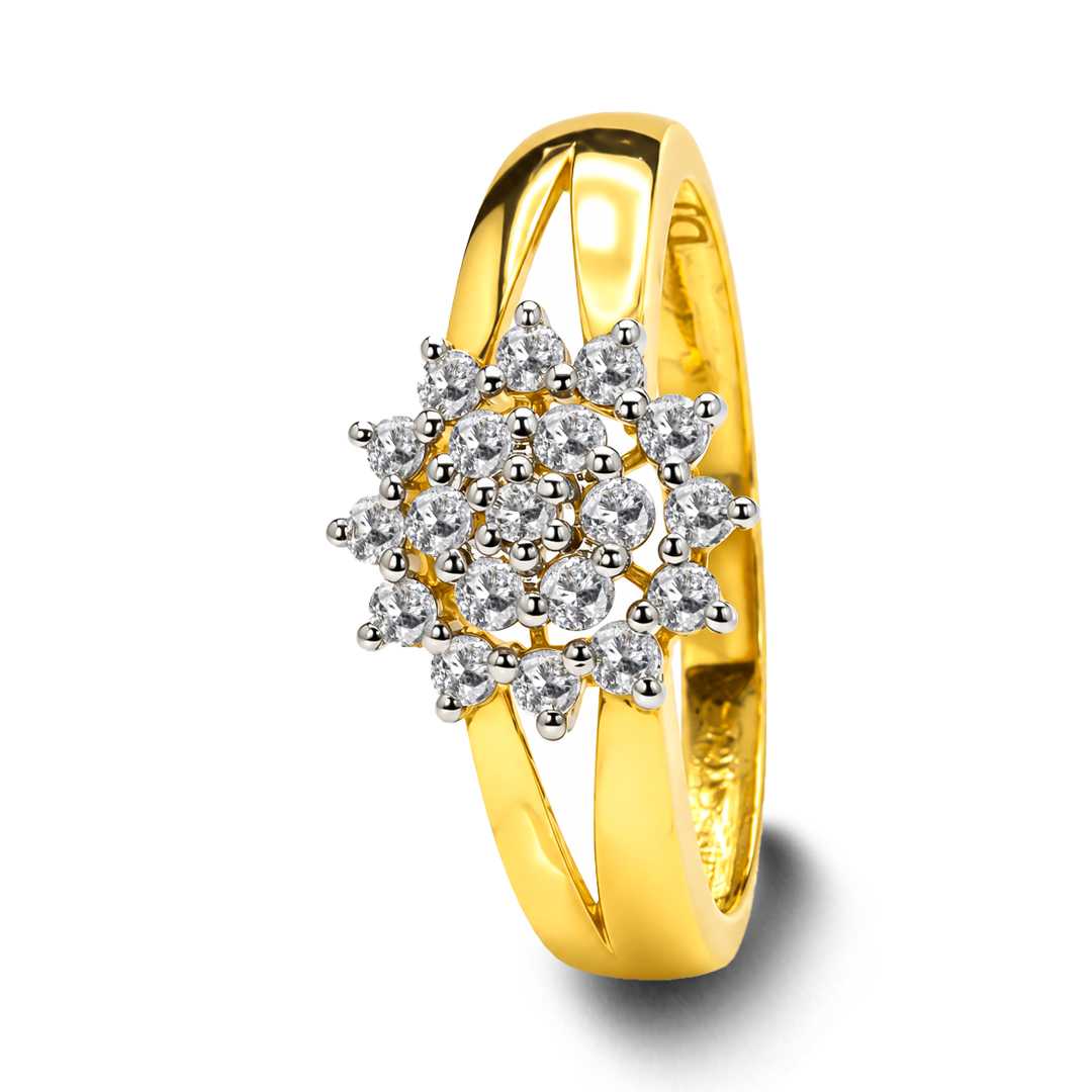 18K Gold Diamond Ring IF-015