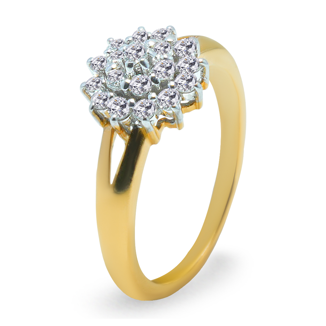 18K Gold Diamond Ring IF-015