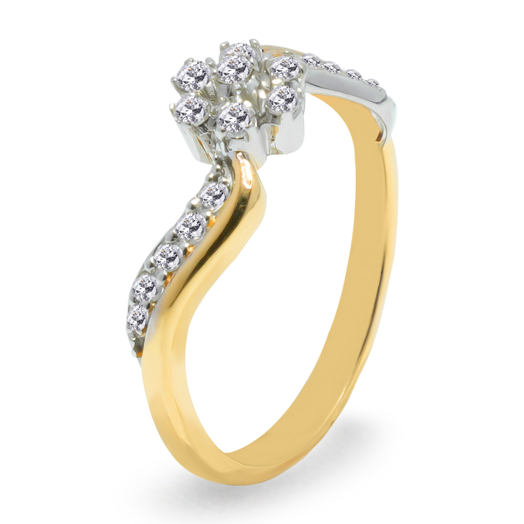 18K Gold Diamond Ring IF-022