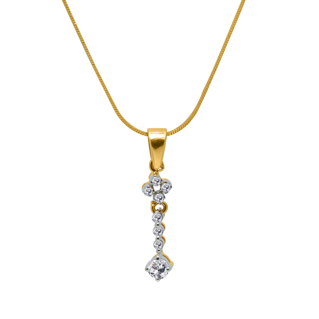 18K Gold Diamond Pendant IF-044