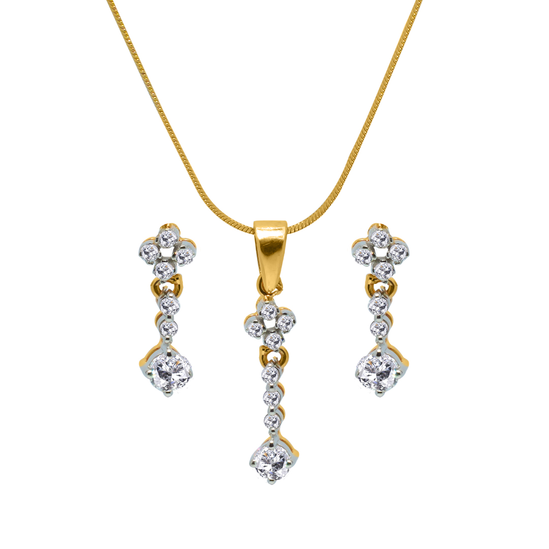 18K Gold Diamond Set-IF-043,044