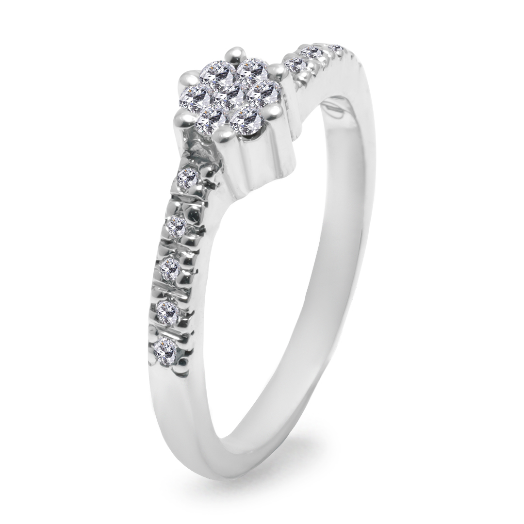 Palladium Diamond Ring LR-855