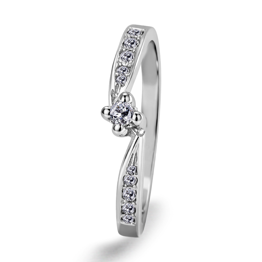 Palladium Diamond Ring LR-861