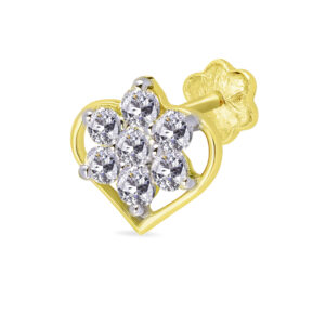18K Gold Diamond Nose Pin NP-884