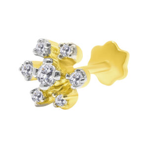 18K Gold Diamond Nose Pin NP-886