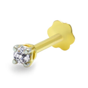 18K Gold Diamond Nose Pin NP-891