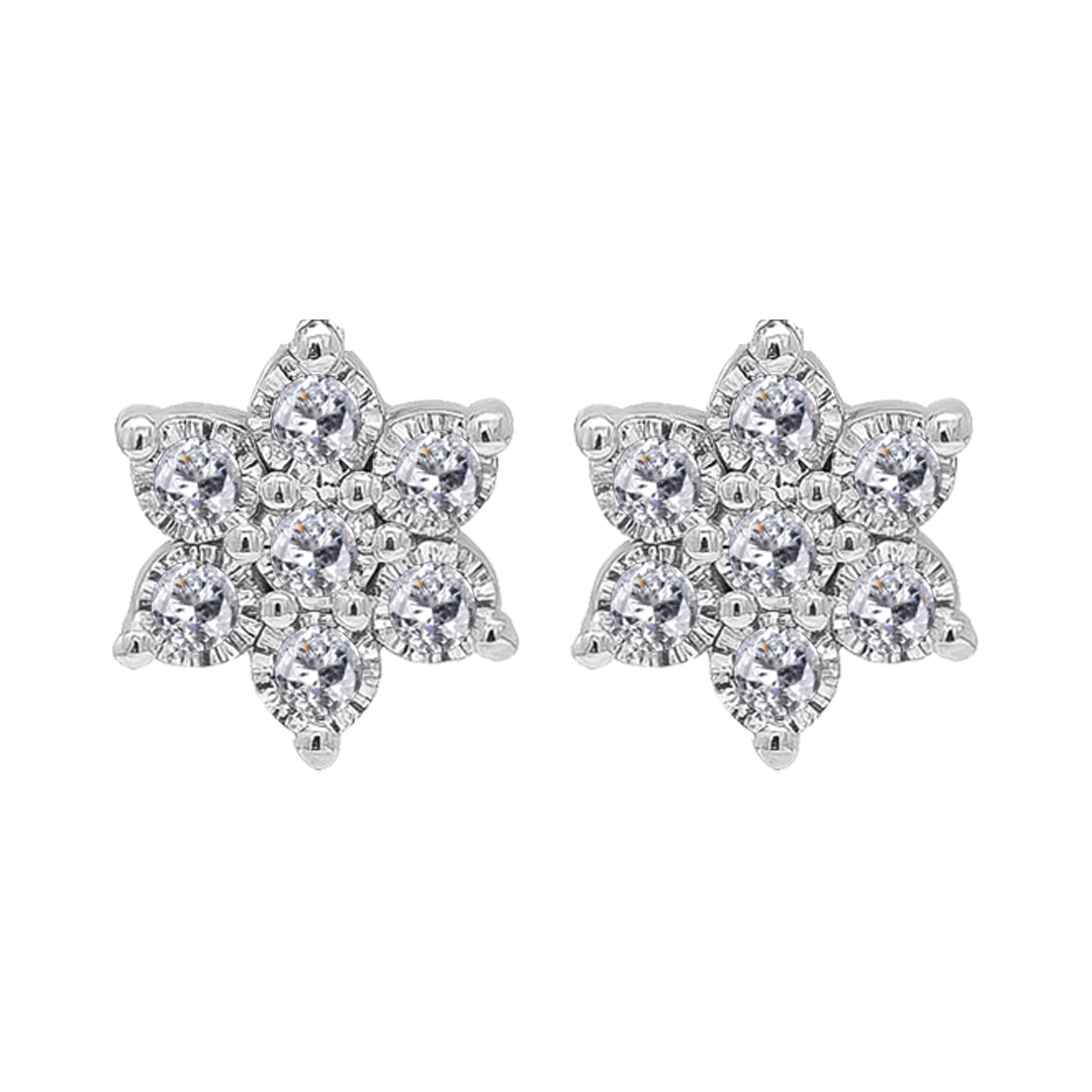 Palladium Diamond Earring ER-874