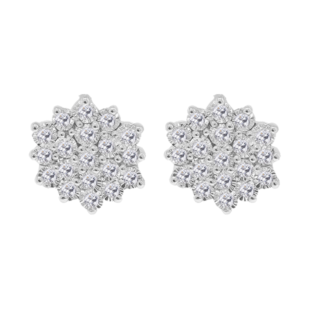 Palladium Diamond Earring ER-877