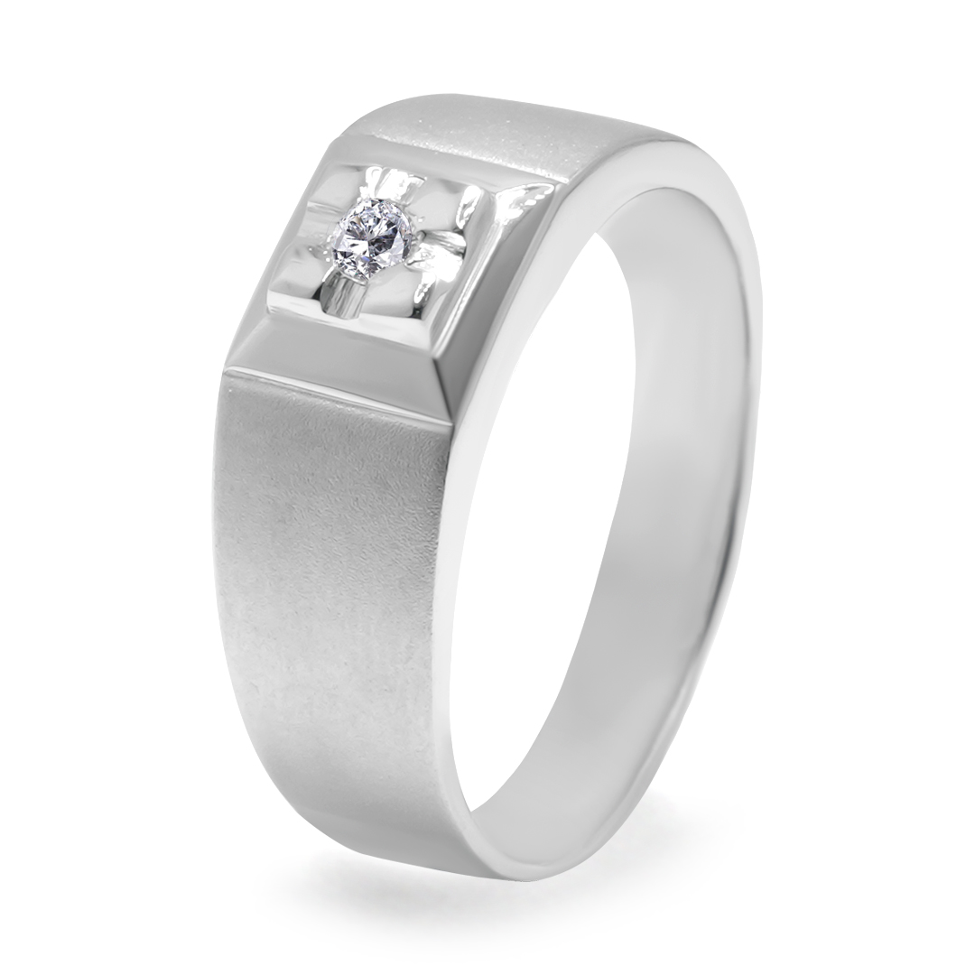 Palladium Diamond Ring GR-789