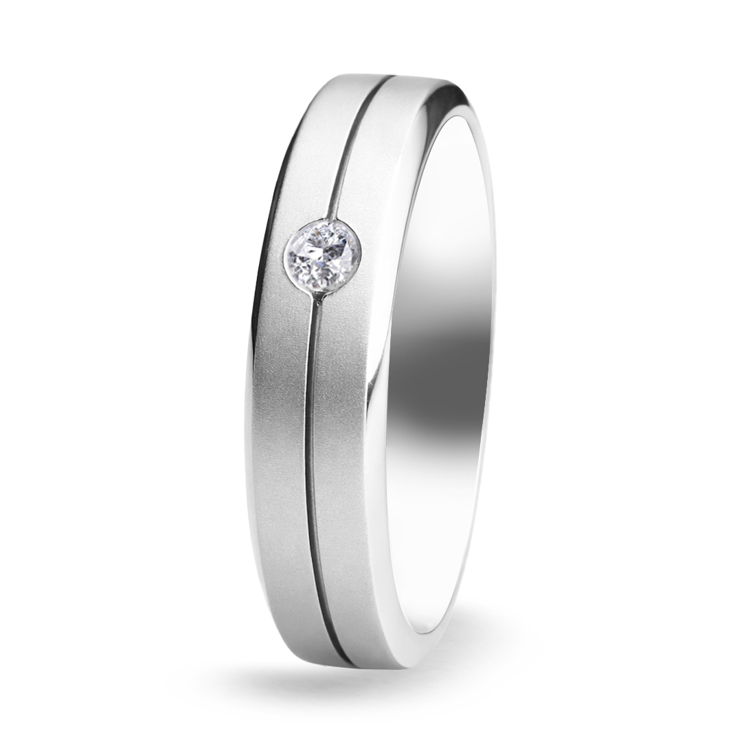 Palladium Diamond Ring GR-790