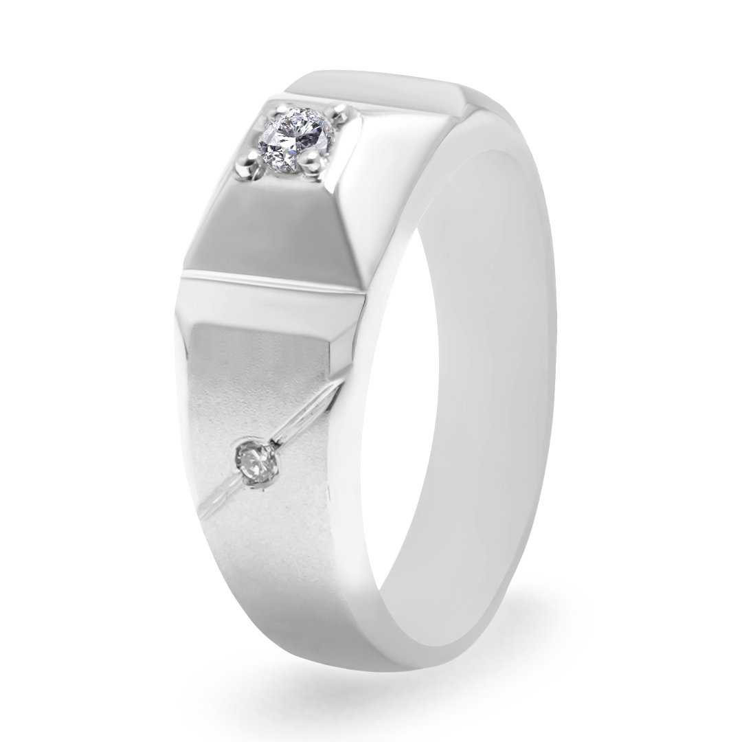 Palladium Diamond Ring GR-793
