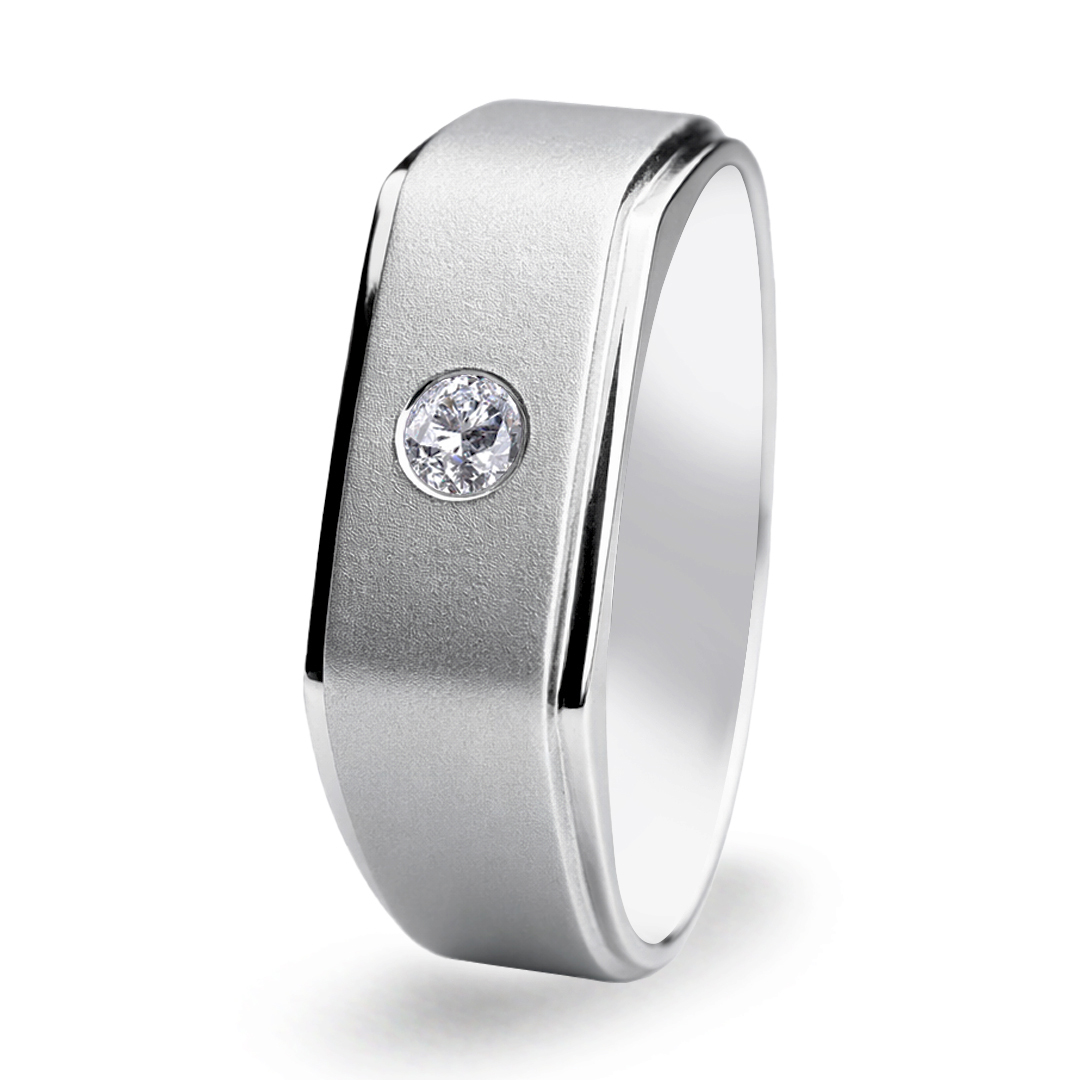 Palladium Diamond Ring GR-795