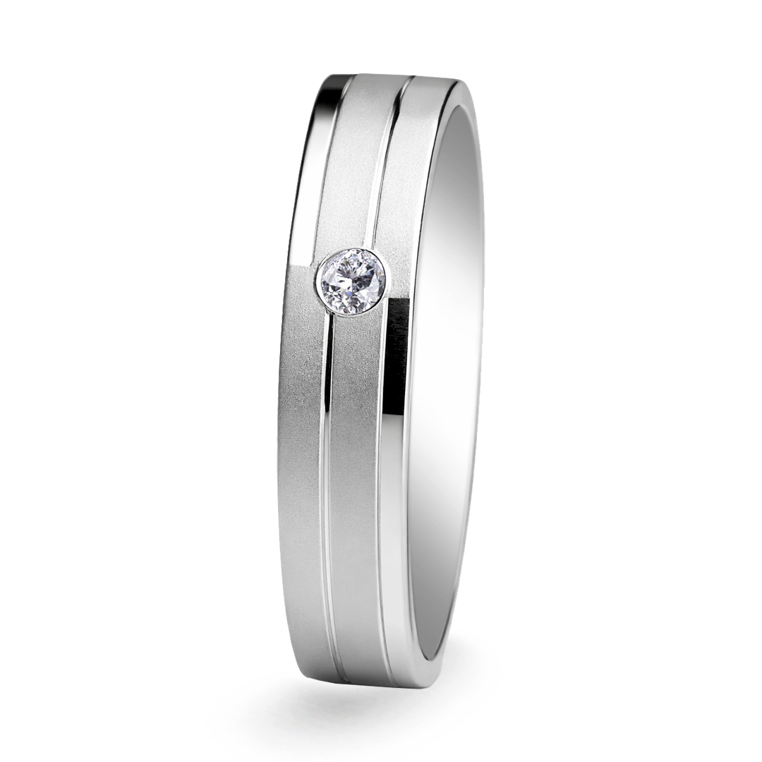Palladium Diamond Ring GR-796
