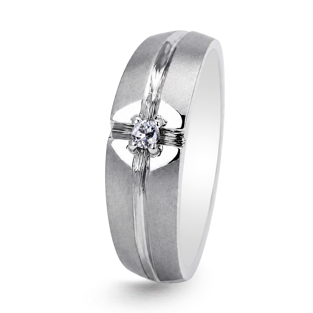 Palladium Diamond Ring GR-797