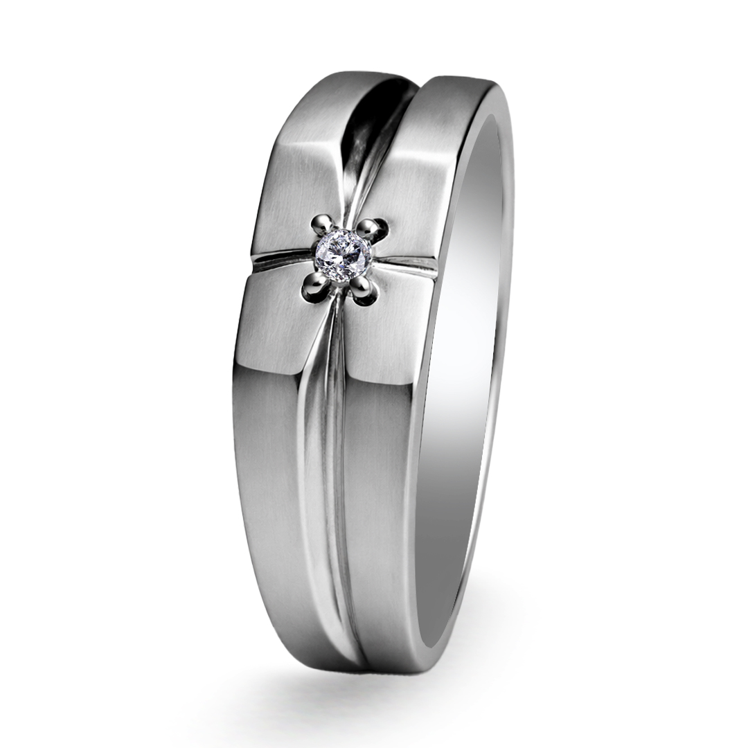 Palladium Diamond Ring GR-797