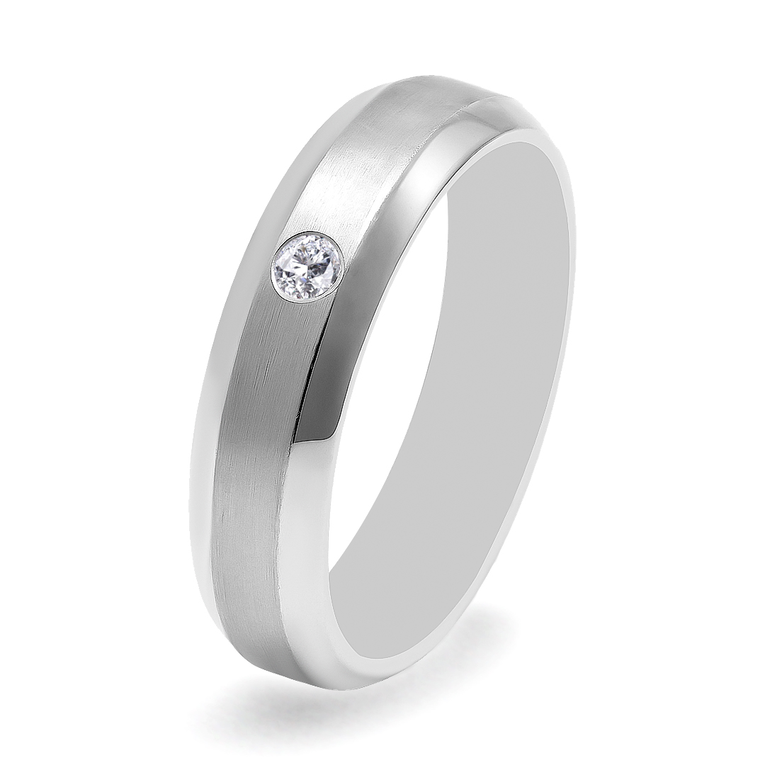 Palladium Diamond Ring GR-801