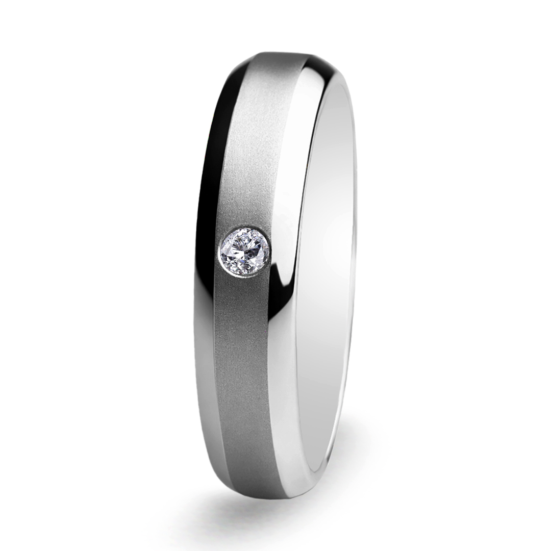 Palladium Diamond Ring GR-801