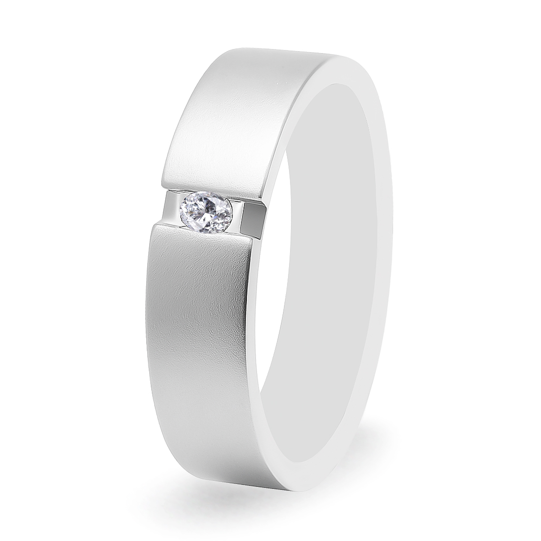 Palladium Diamond Ring GR-804