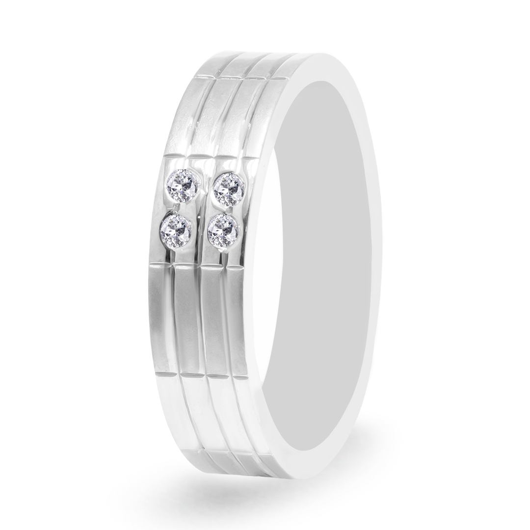 Palladium Diamond Ring GR-805