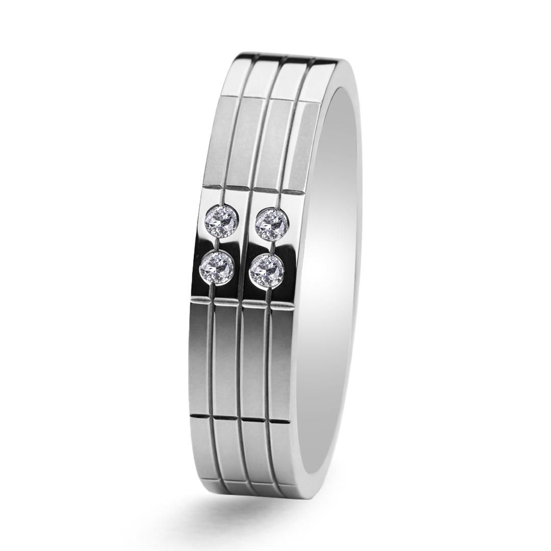 Palladium Diamond Ring GR-805