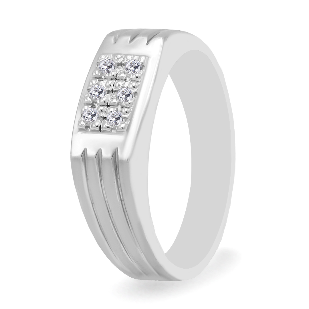 Palladium Diamond Ring GR-807