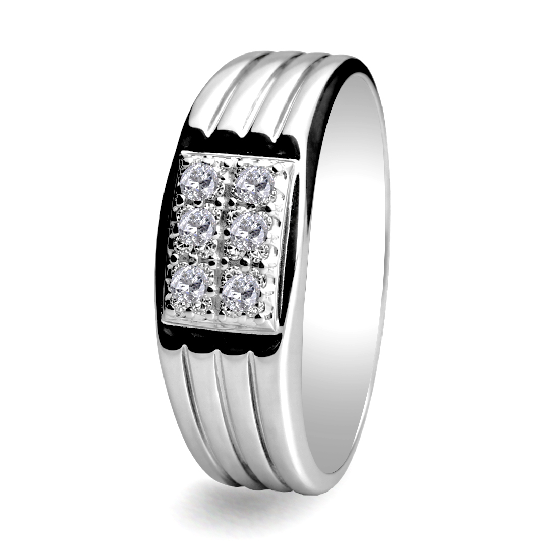 Palladium Diamond Ring GR-807