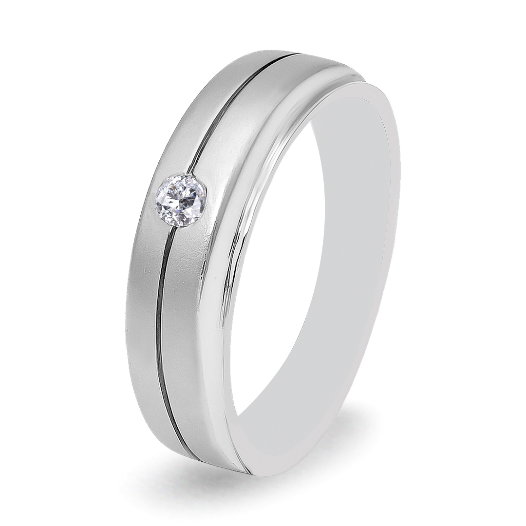 Palladium Diamond Ring GR-809