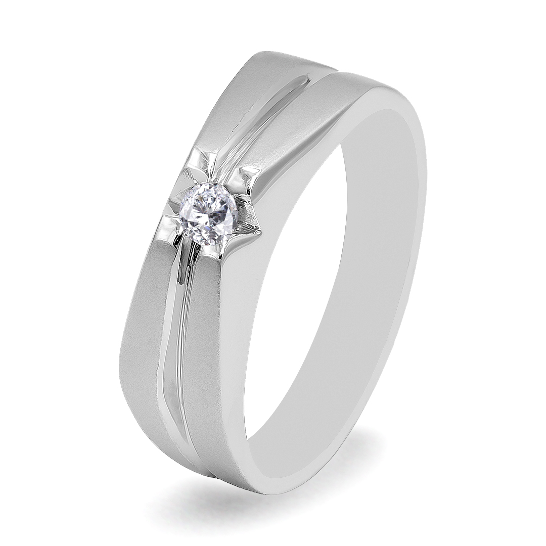 Palladium Diamond Ring GR-810