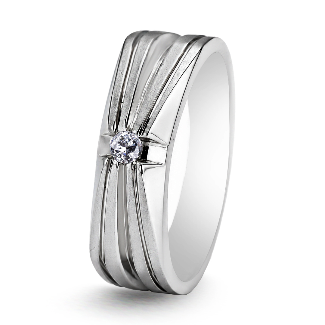 Palladium Diamond Ring GR-810