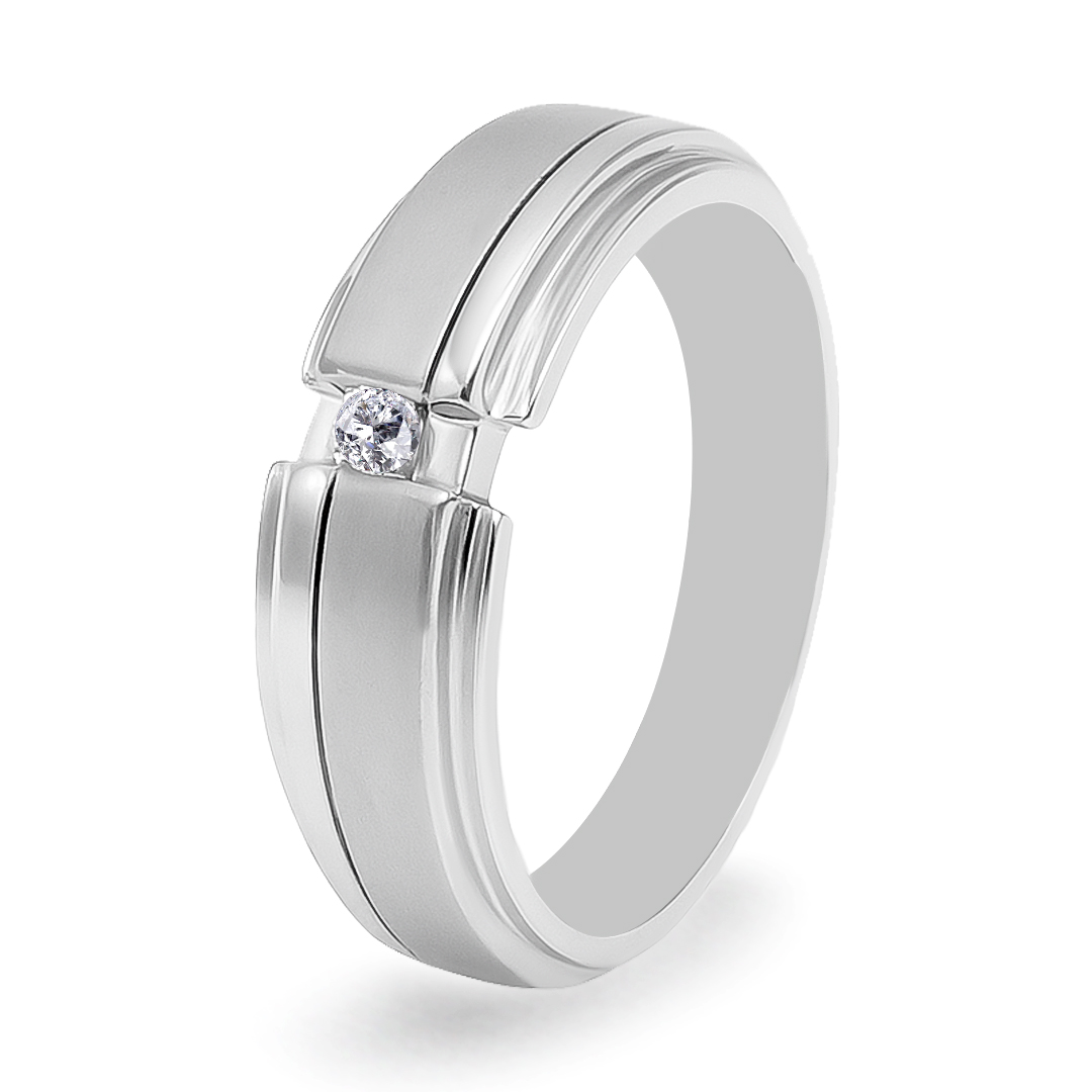 Palladium Diamond Ring GR-814
