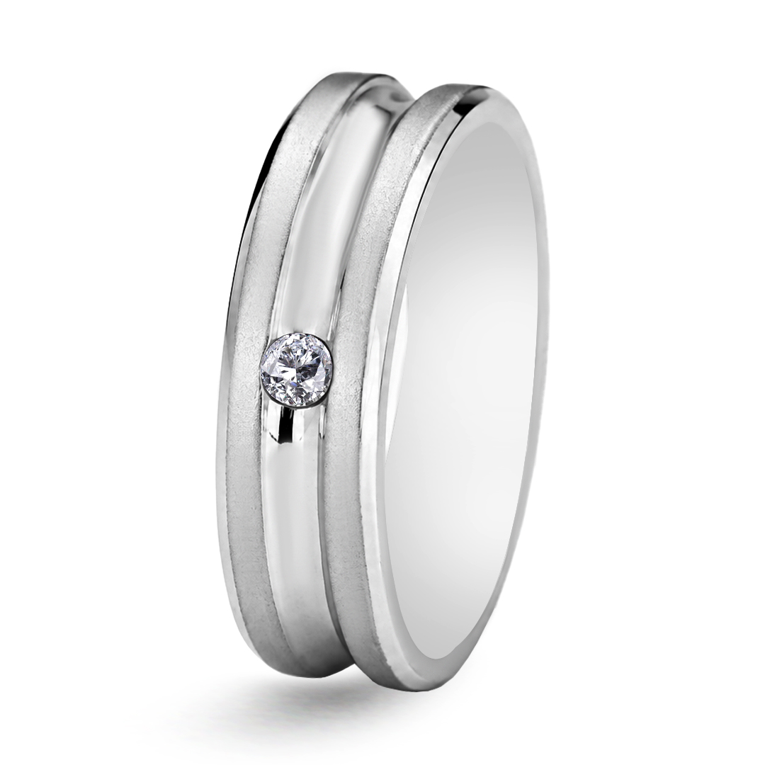 Palladium Diamond Ring GR-815