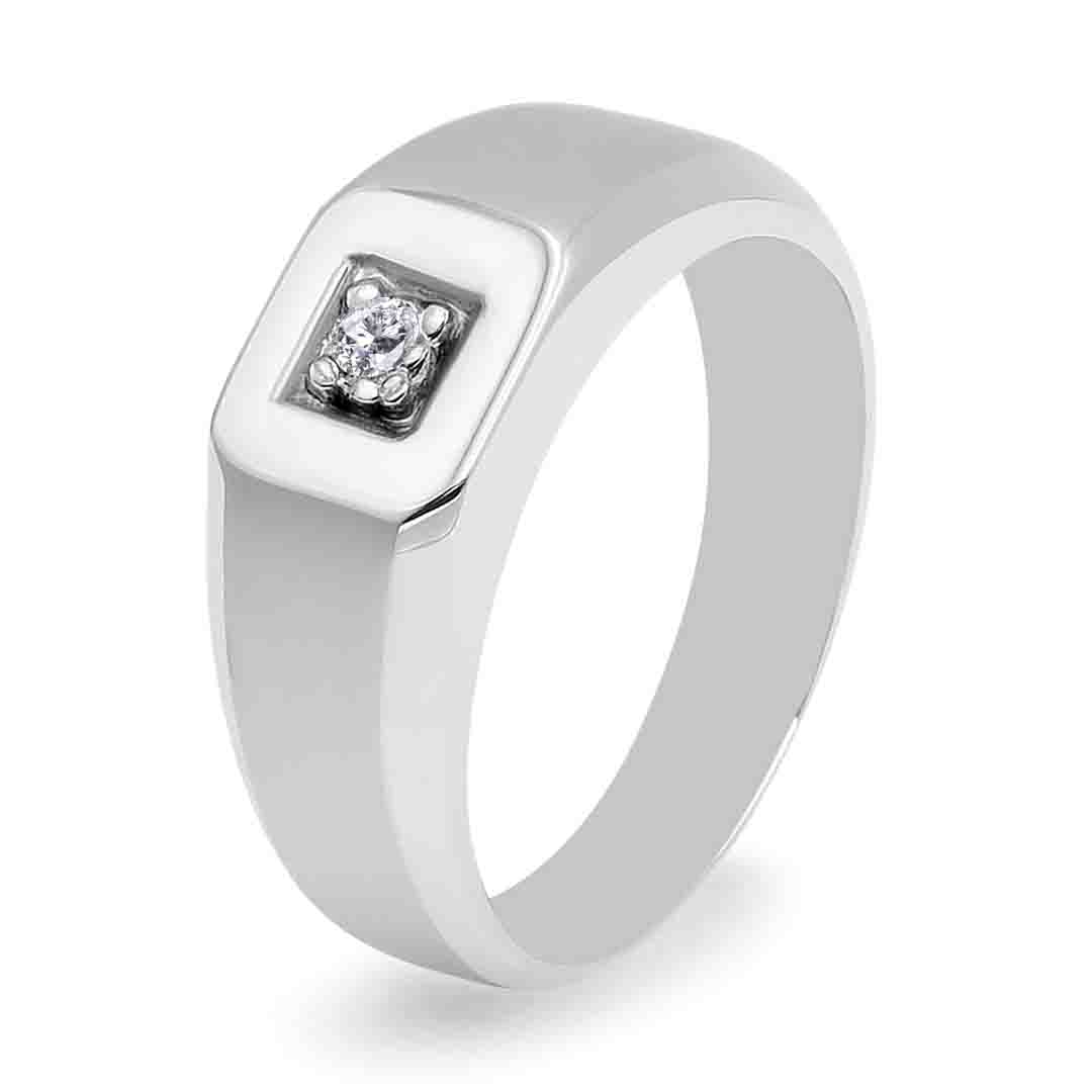 Palladium Diamond Ring GR-816