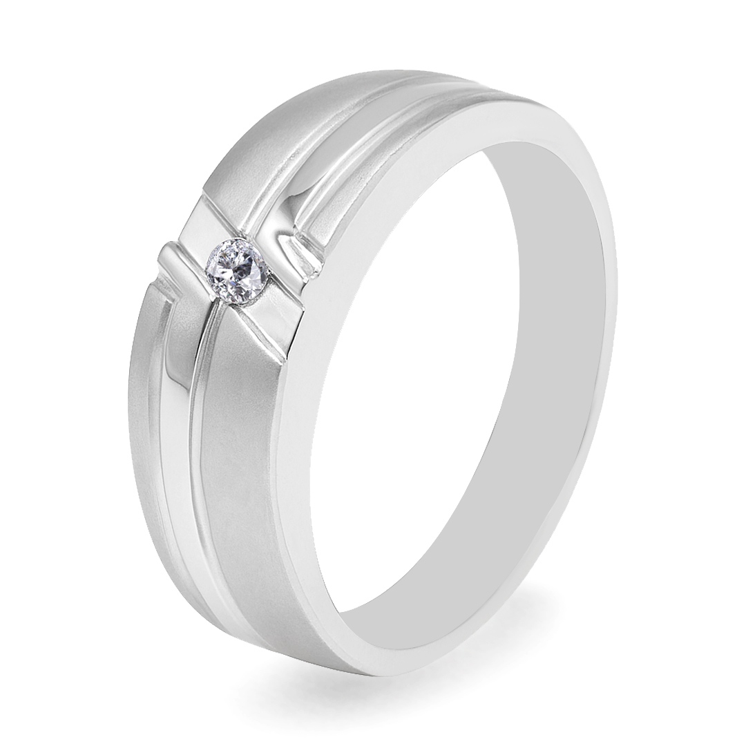 Palladium Diamond Ring GR-818