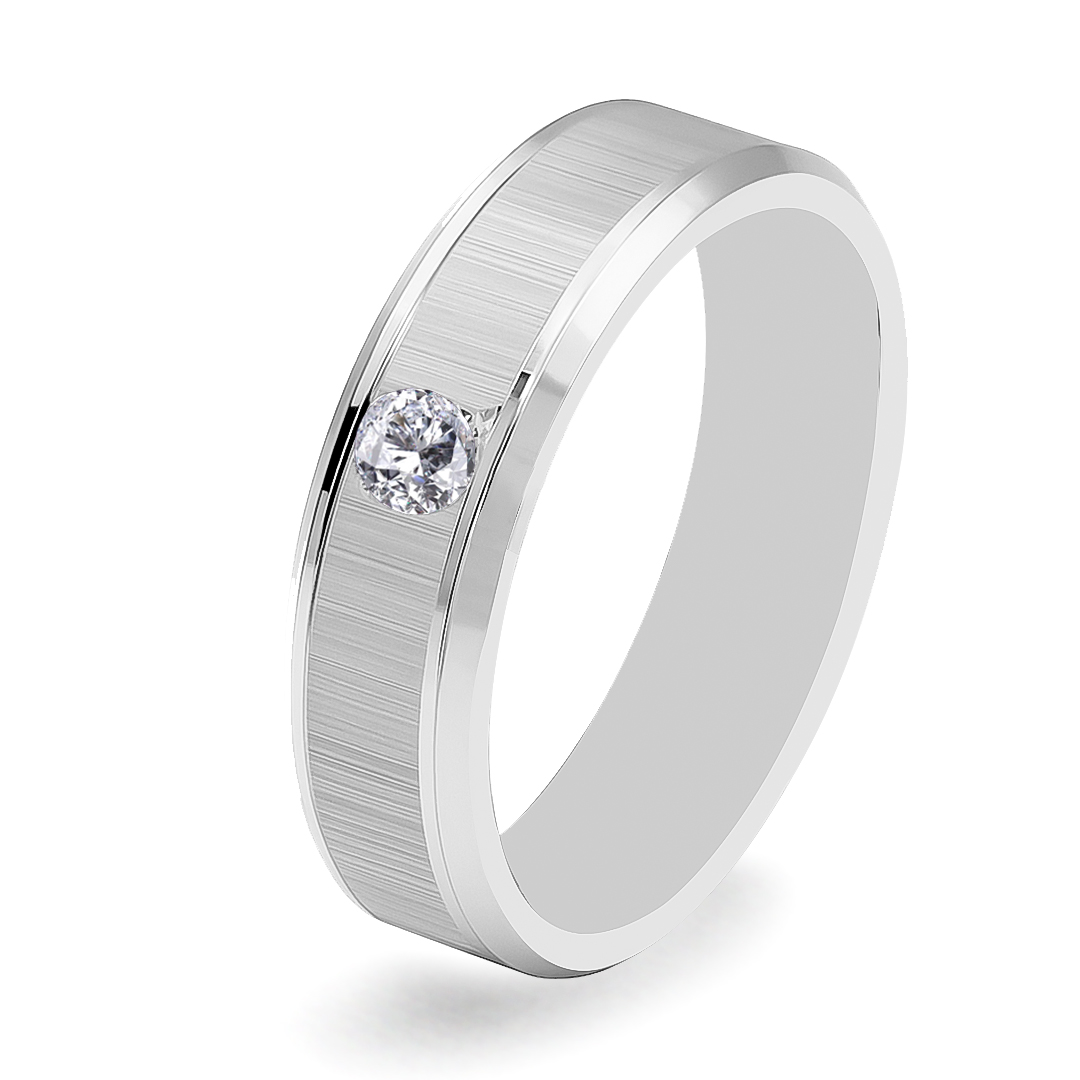 Palladium Diamond Ring GR-820