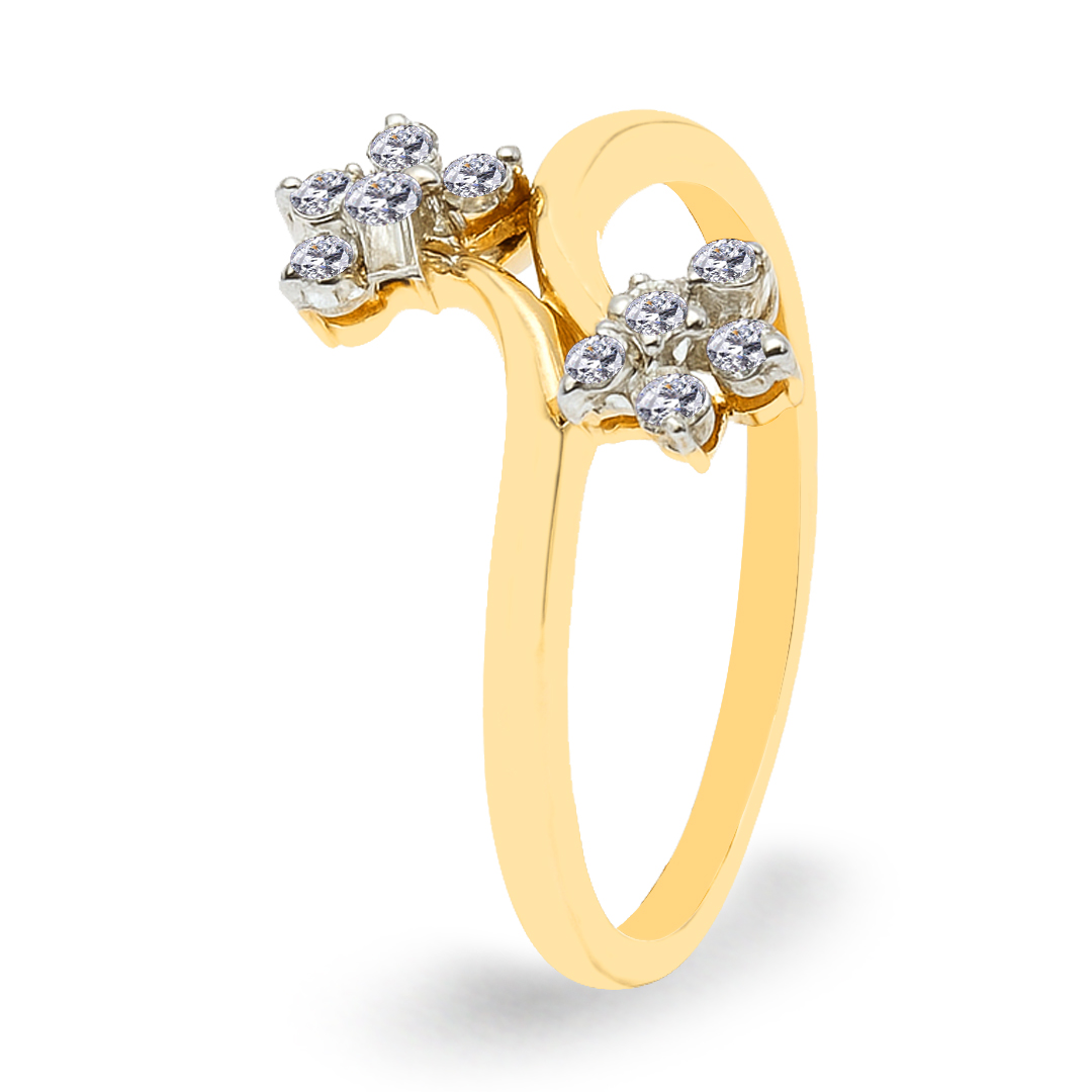 18K Gold Diamond Ring IF-012