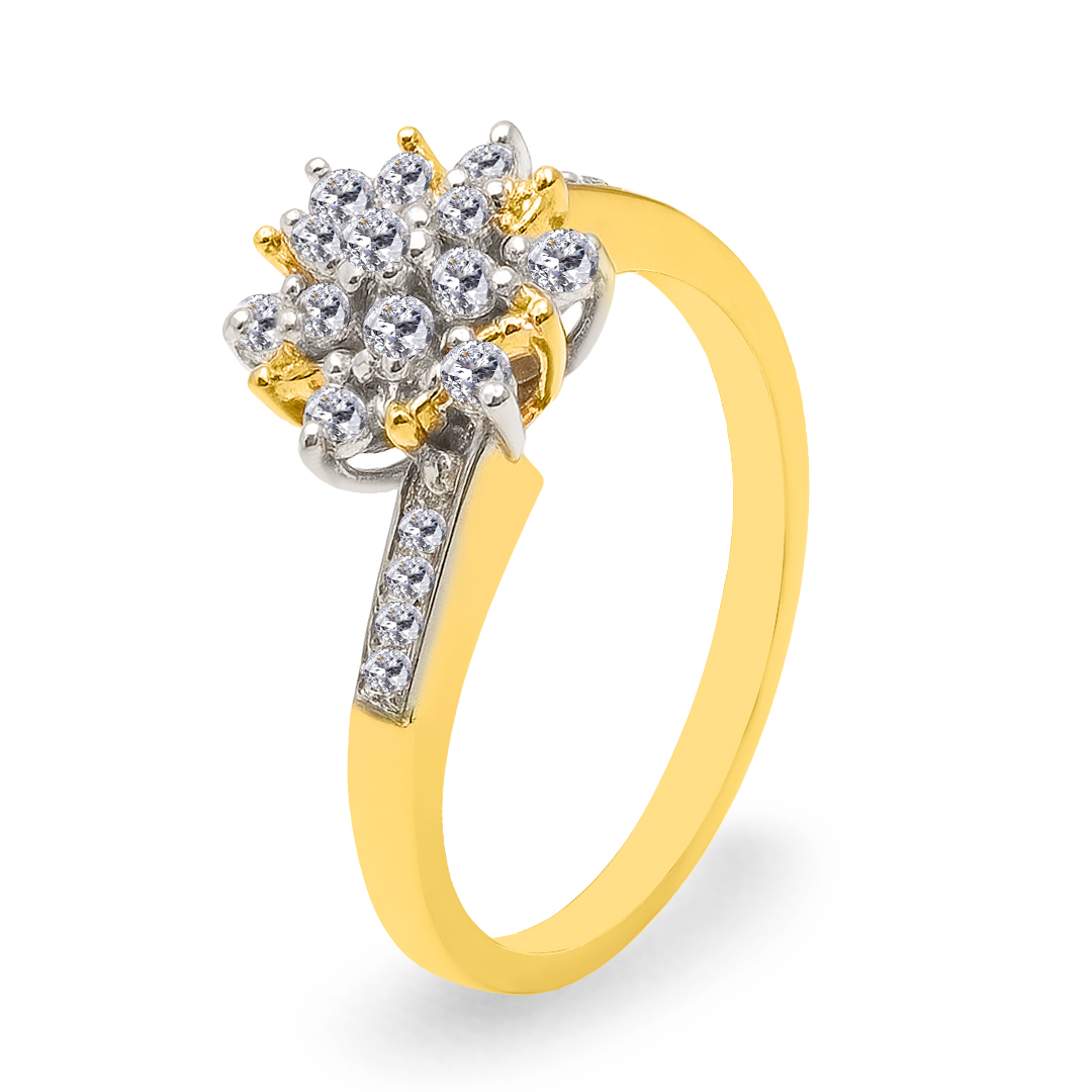 18K Gold Diamond Ring IF-014
