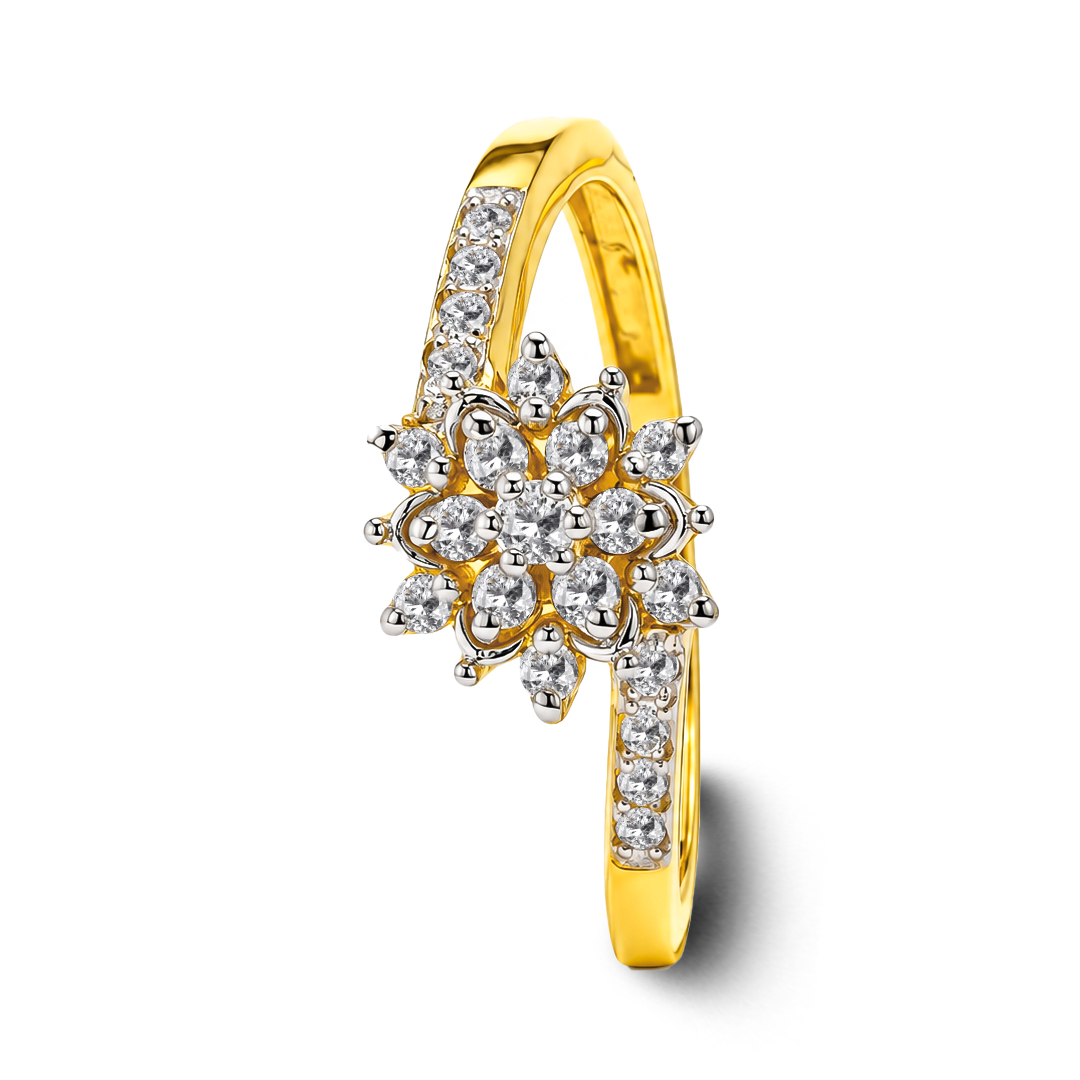 18K Gold Diamond Ring IF-014