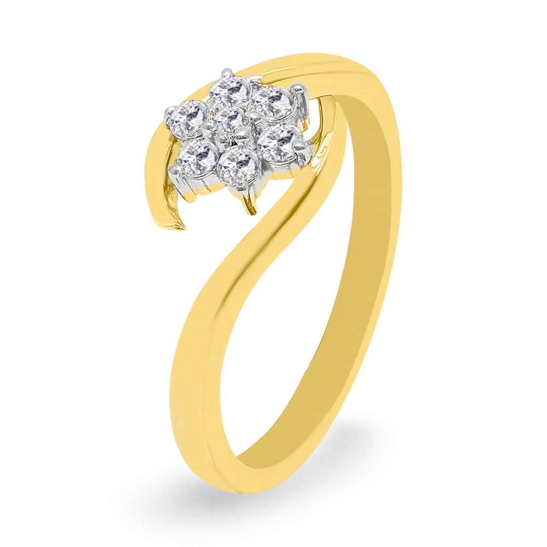 18K Gold Diamond Ring IF-017