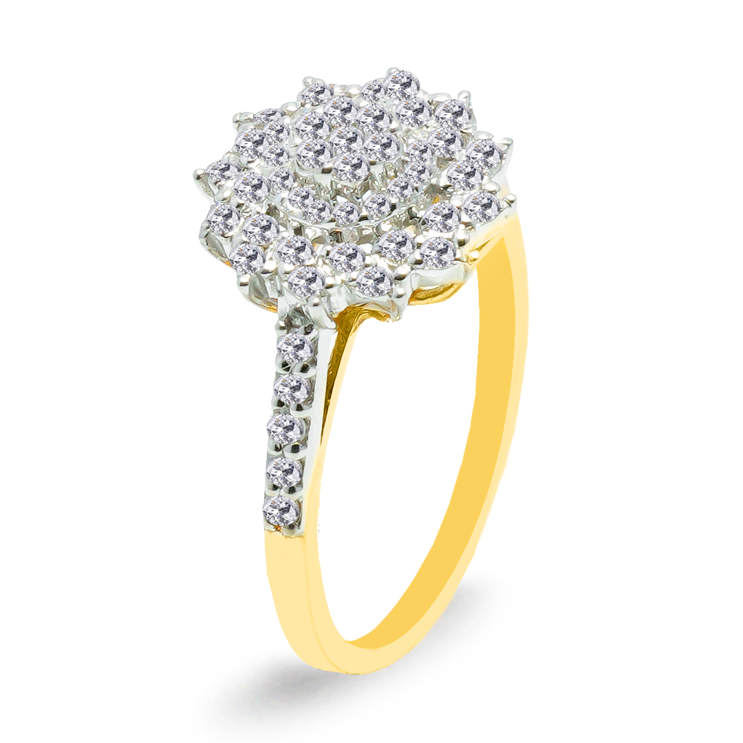 18K Gold Diamond Ring IF-019