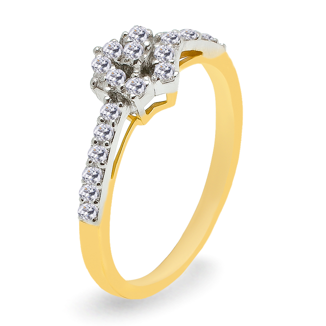 18K Gold Diamond Ring IF-021