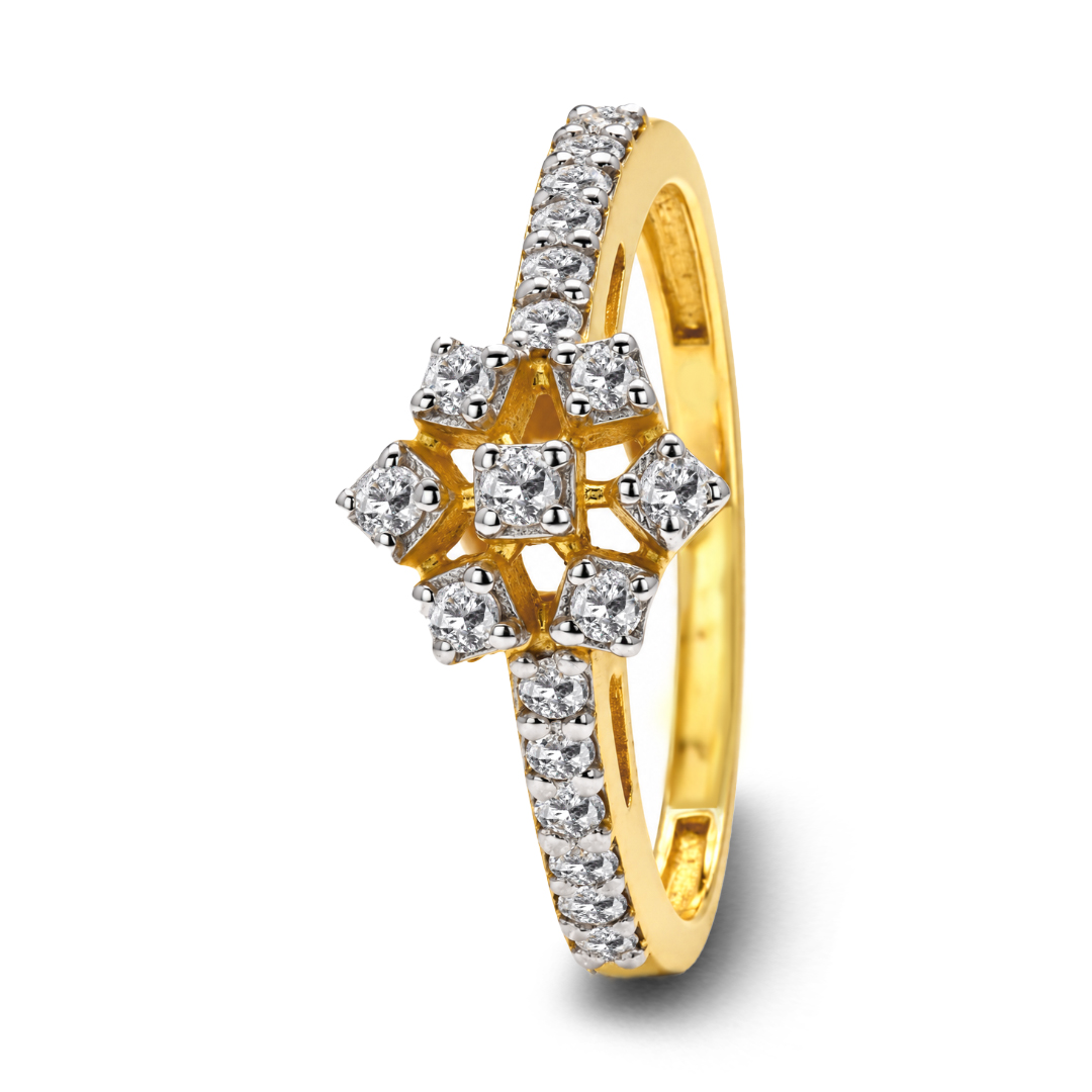 18K Gold Diamond Ring IF-021
