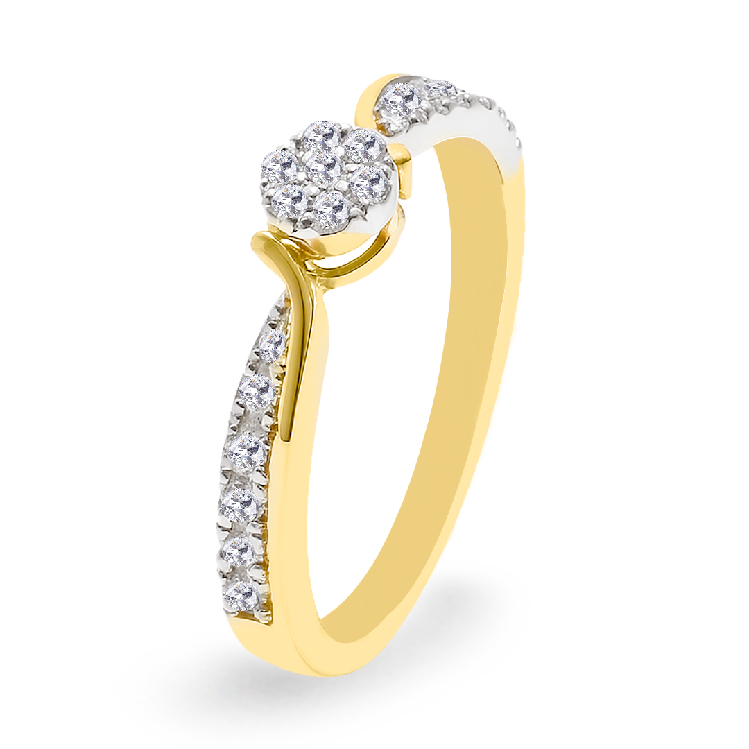 18K Gold Diamond Ring IF-023