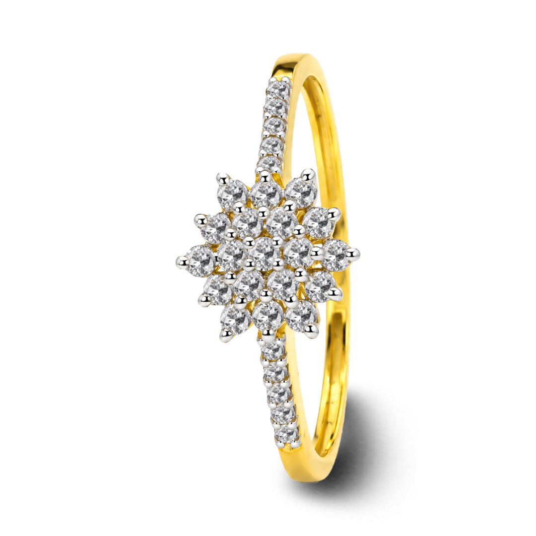 18K Gold Diamond Ring IF-024