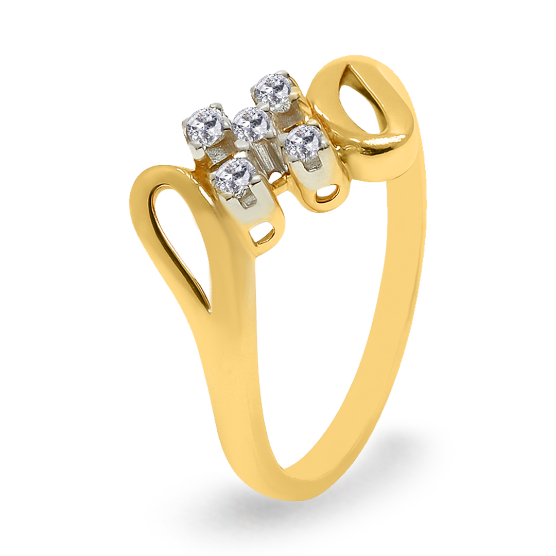 18K Gold Diamond Ring IF-026
