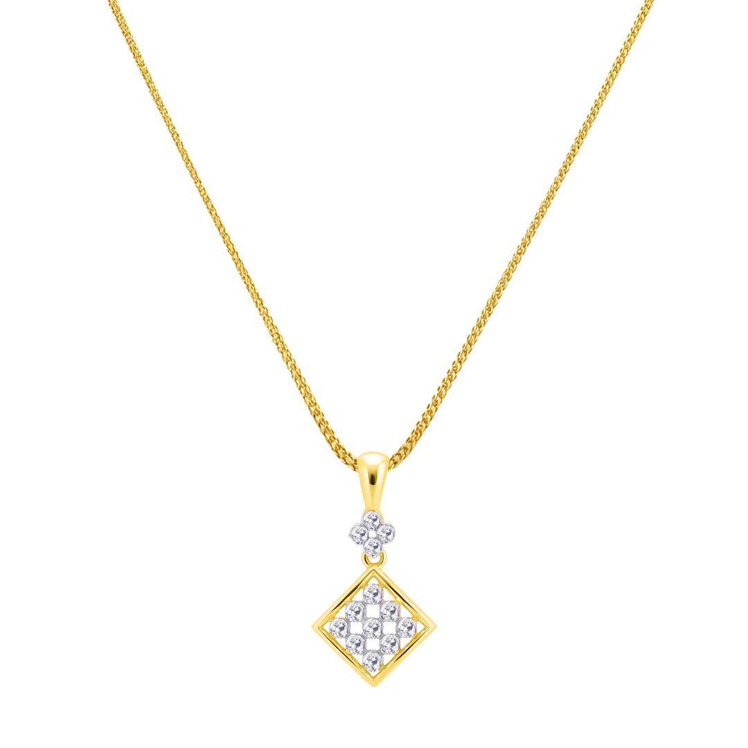 18K Gold Diamond Pendant IF-042