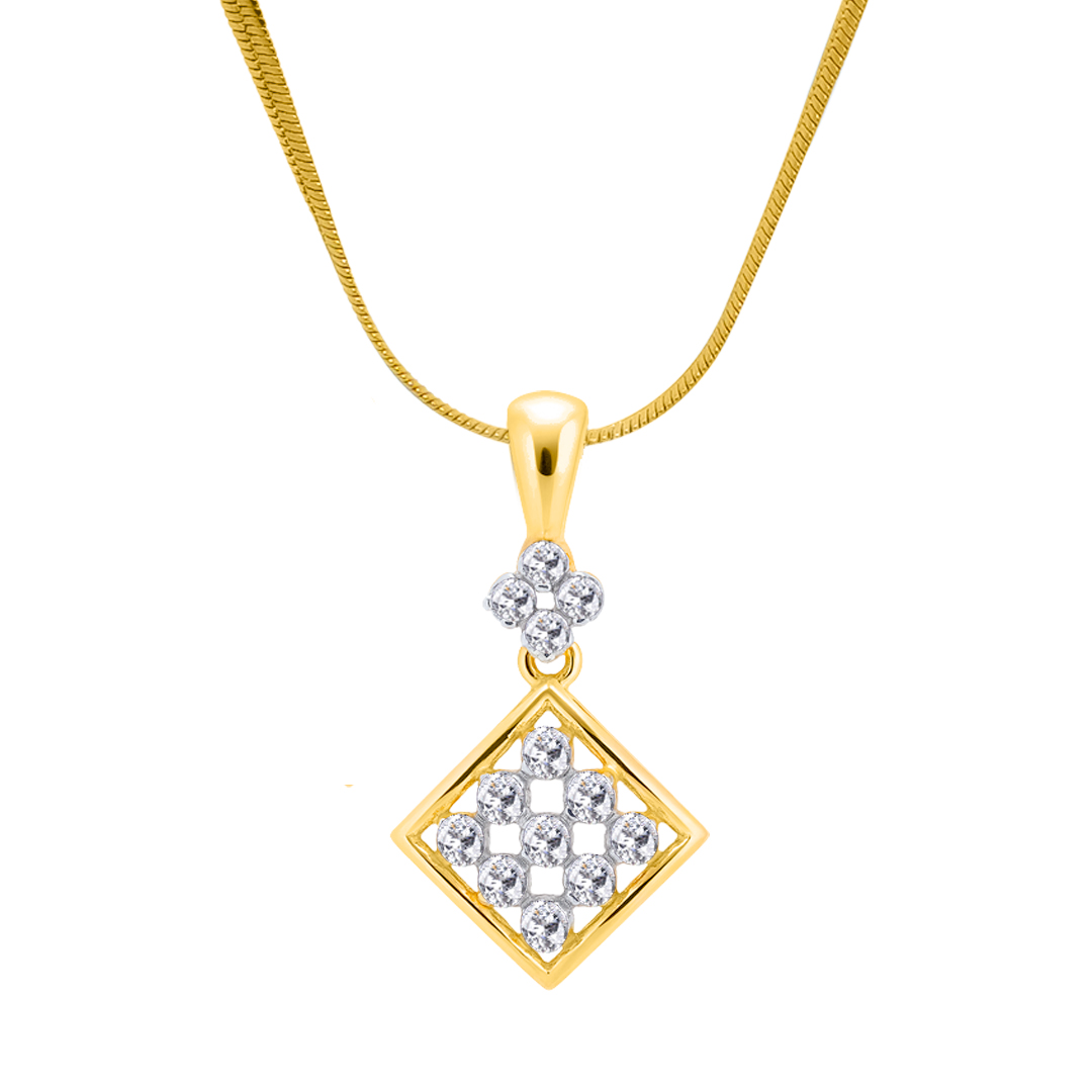 18K Gold Diamond Pendant LP-042
