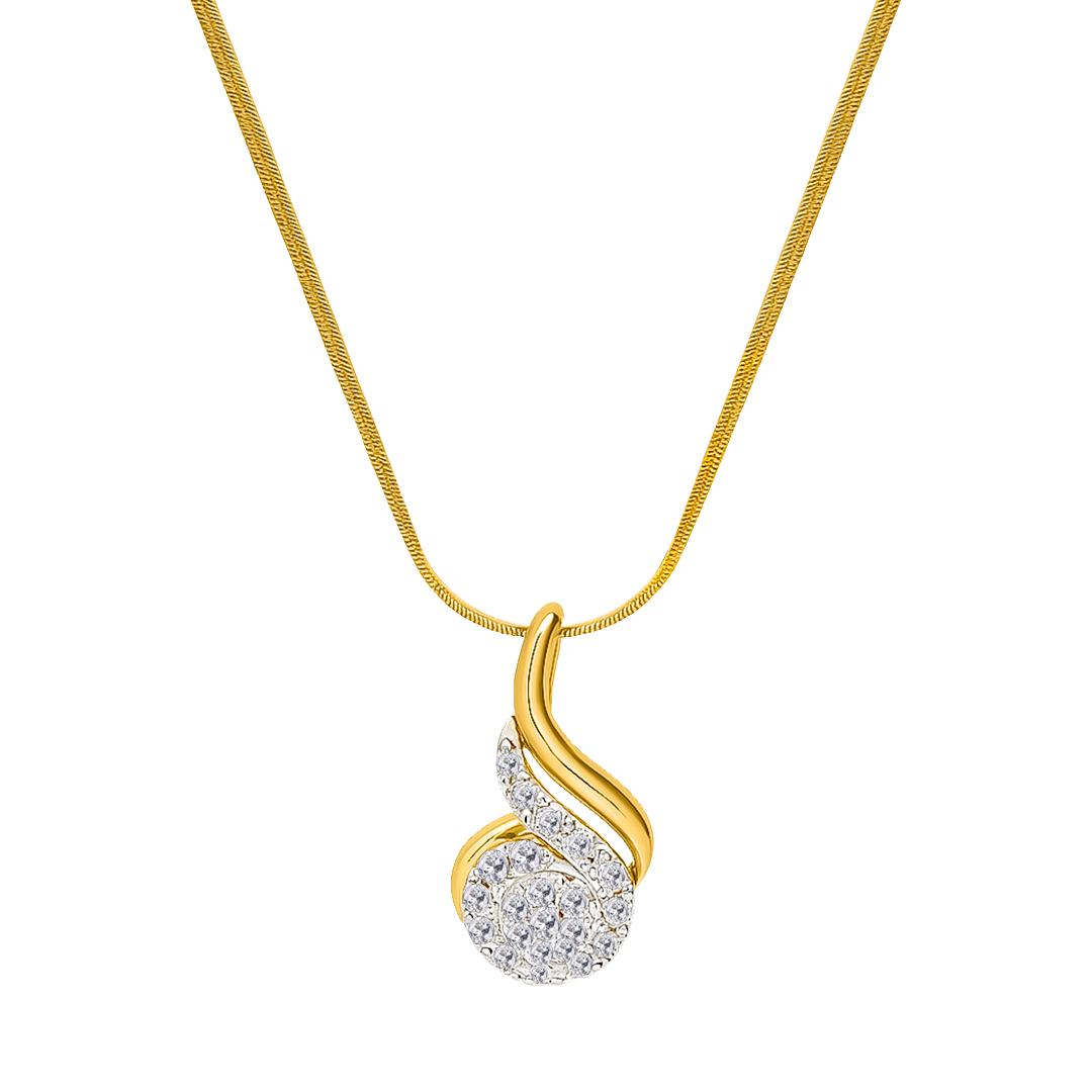 18K Gold Diamond Pendant LP-047