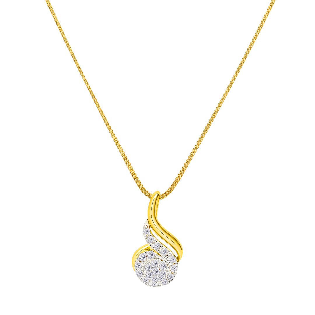18K Gold Diamond Pendant IF-047
